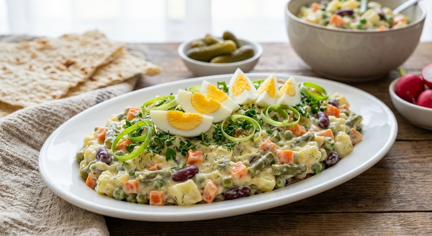 Salad Olivieh — Persian-Style Creamy Potato Salad - authentic persian recipe