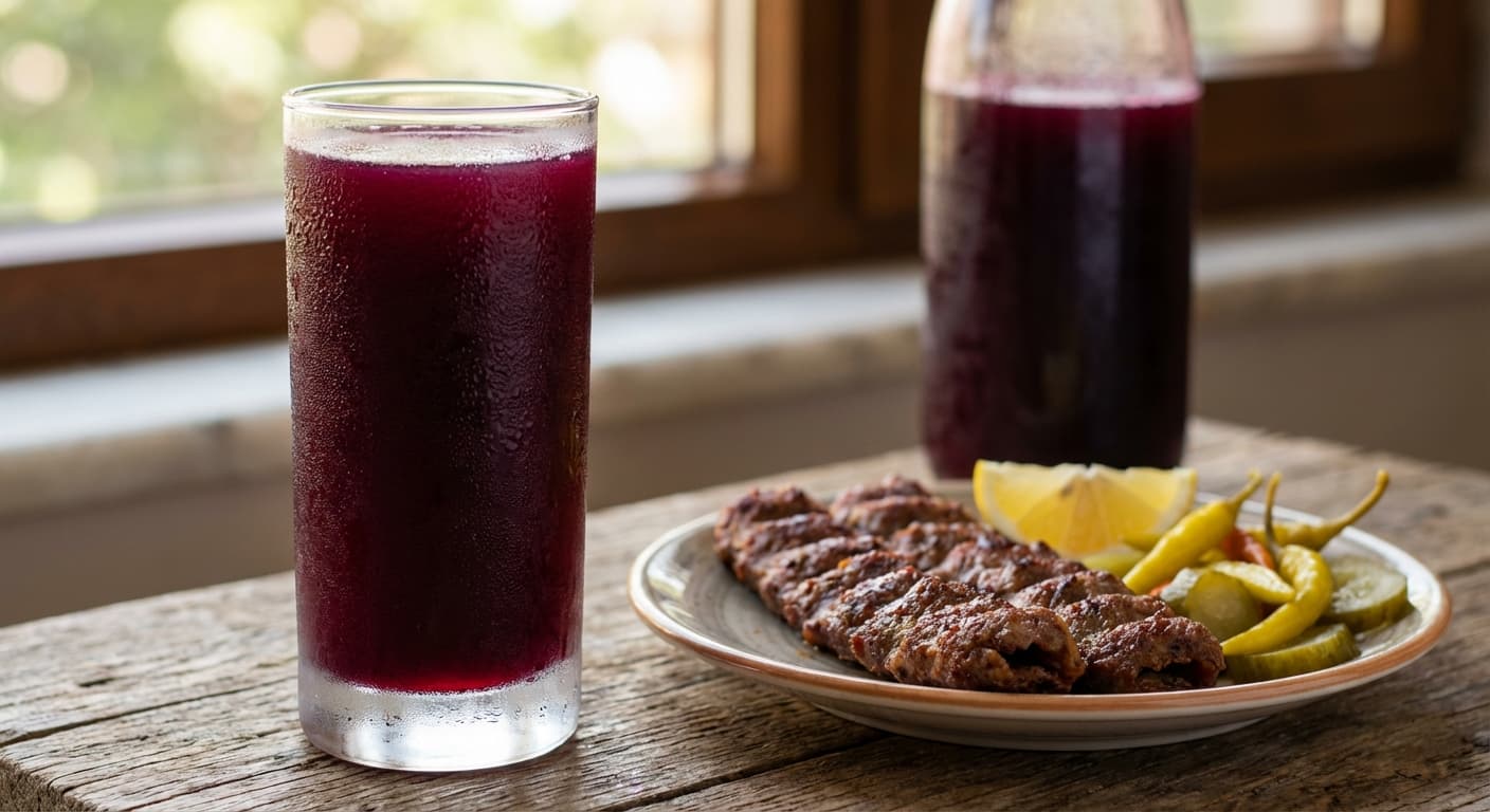 Salgam — Spicy Sour Fermented Purple Carrot Drink - authentic turkish recipe