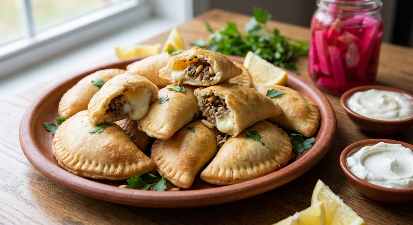 Sambousek — Lebanese Fried Pastries with Savory Filling - authentic lebanese recipe