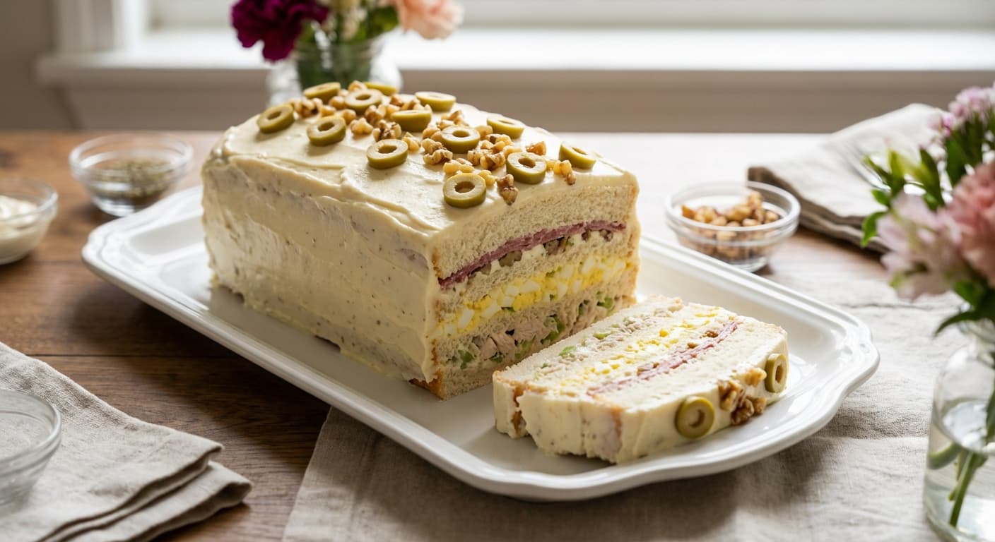 Sandwich Kiki — Persian Savory Layered Party Cake - authentic persian recipe