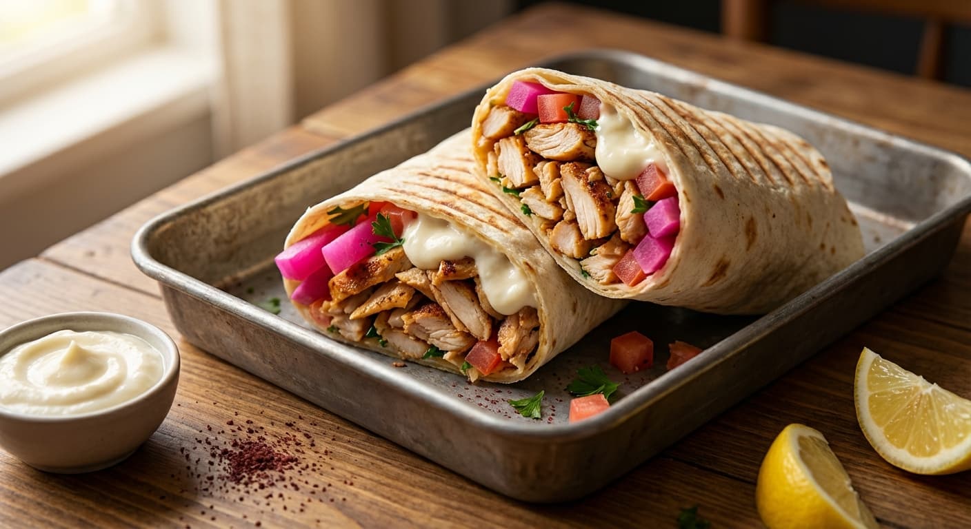 Shawarma Djaj — Lebanese Chicken Shawarma with Toum - authentic lebanese recipe