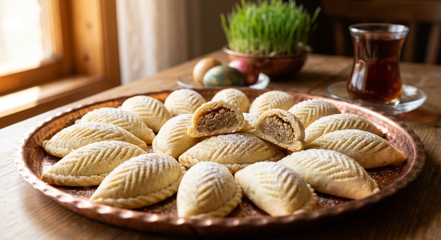 Shekerbura — Azerbaijani almond-cardamom Nowruz pastry - authentic azerbaijani recipe