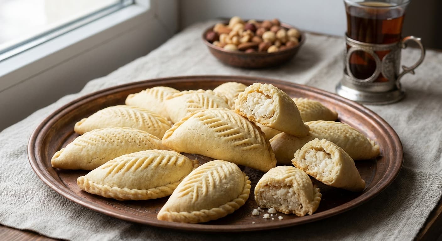 Shekerbura — Azerbaijani Crescent Pastry with Almond Filling - authentic azerbaijani recipe