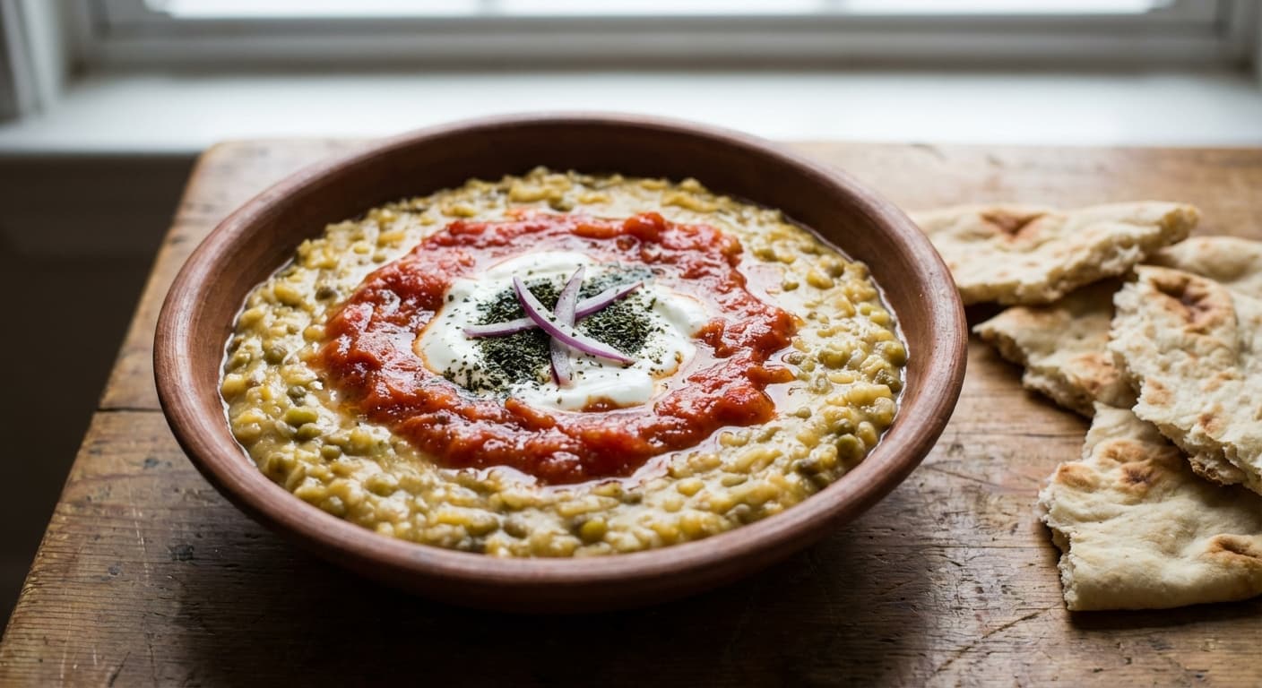 Shola-e Ghorbandi — Afghan Mung Bean and Rice Porridge - authentic afghan recipe