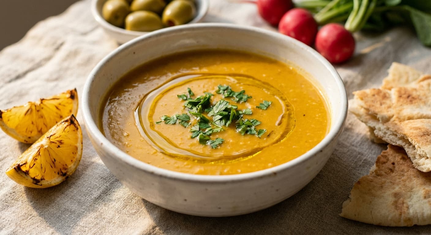 Shorbet Adas — Lebanese Lentil Soup with Cumin and Lemon - authentic lebanese recipe