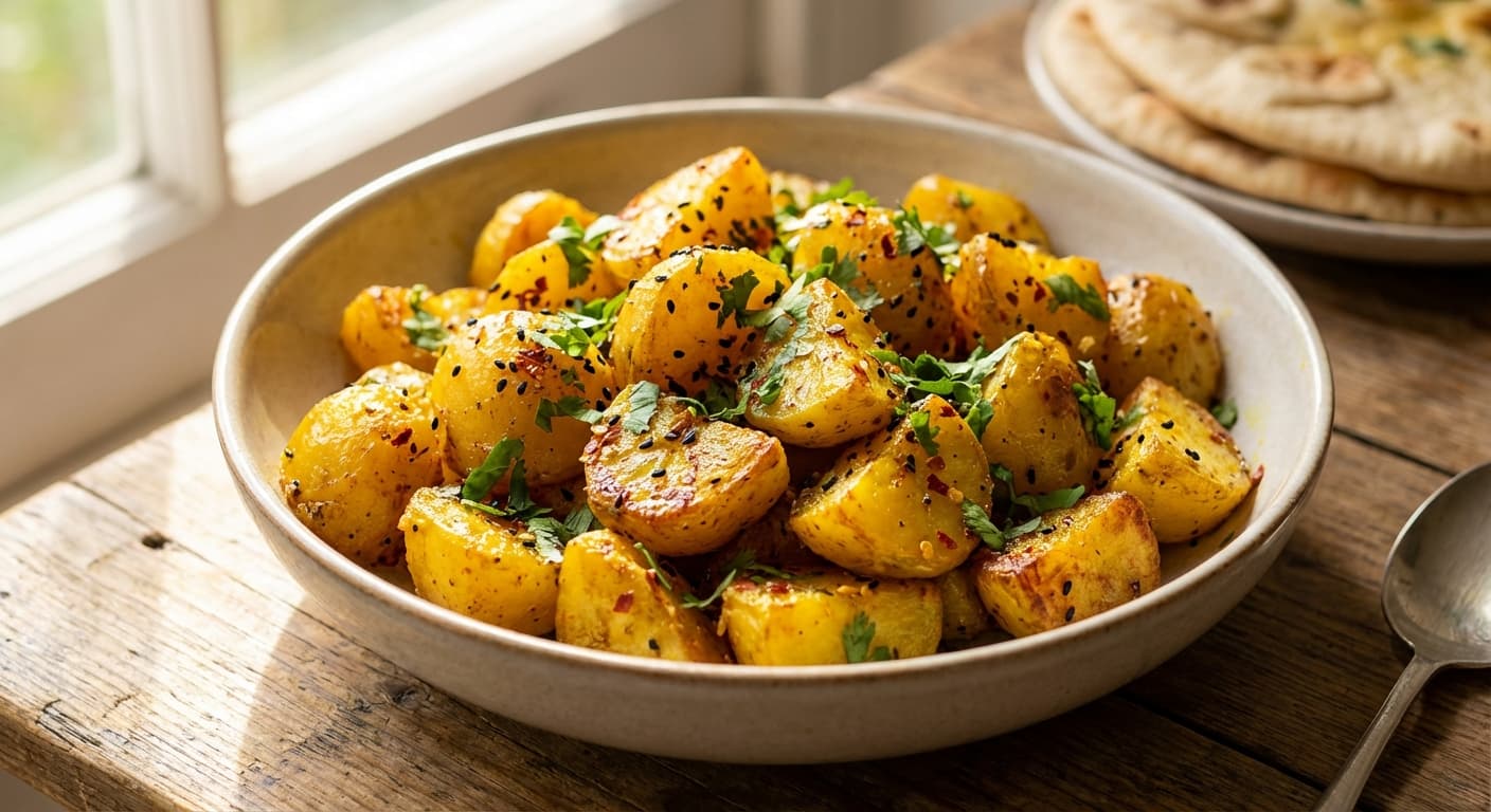 Sib Zamini ba Siah Daneh — Persian-Style Spiced Buttered Potatoes - authentic persian recipe