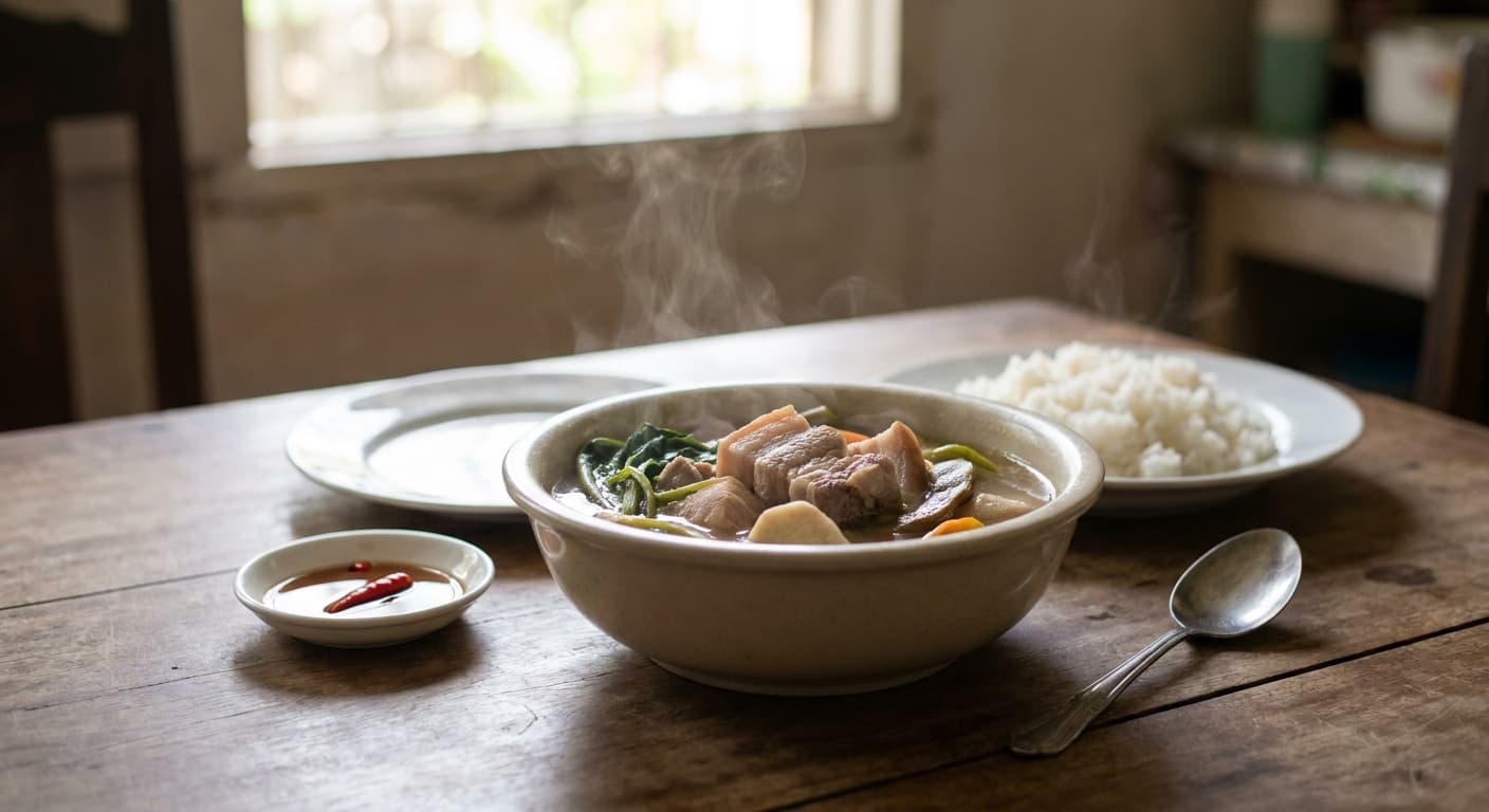 Pork Sinigang — Filipino Tamarind-Sour Pork Soup - authentic filipino recipe