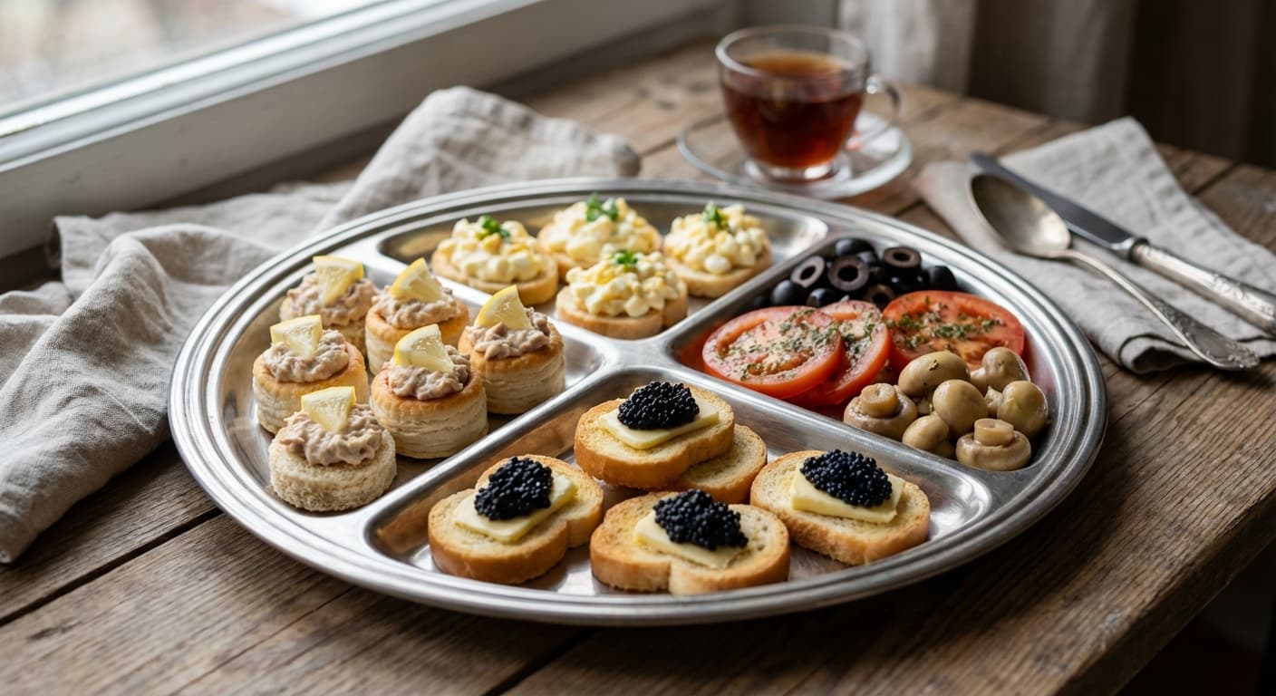 Six Classic Persian Hors d’Oeuvres — Mid-Century Tehran-Style Appetizer Platter - authentic persian recipe