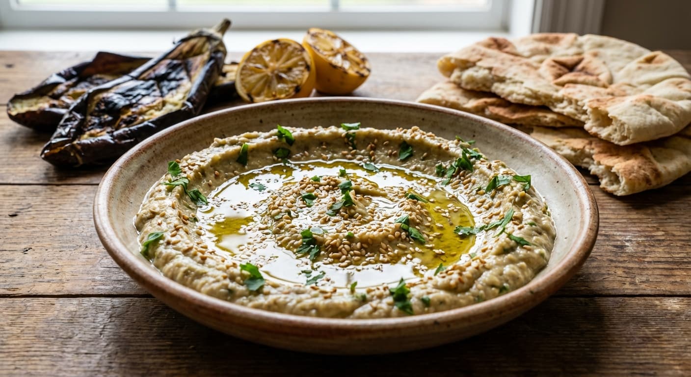 Muttabal Ba Badenjan — Smoky Eggplant Dip with Kashk - authentic persian recipe