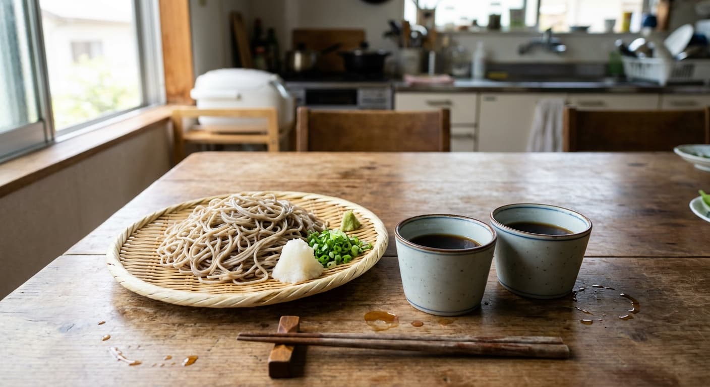 Soba — Cold Buckwheat Noodles with Dipping Sauce - authentic japanese recipe