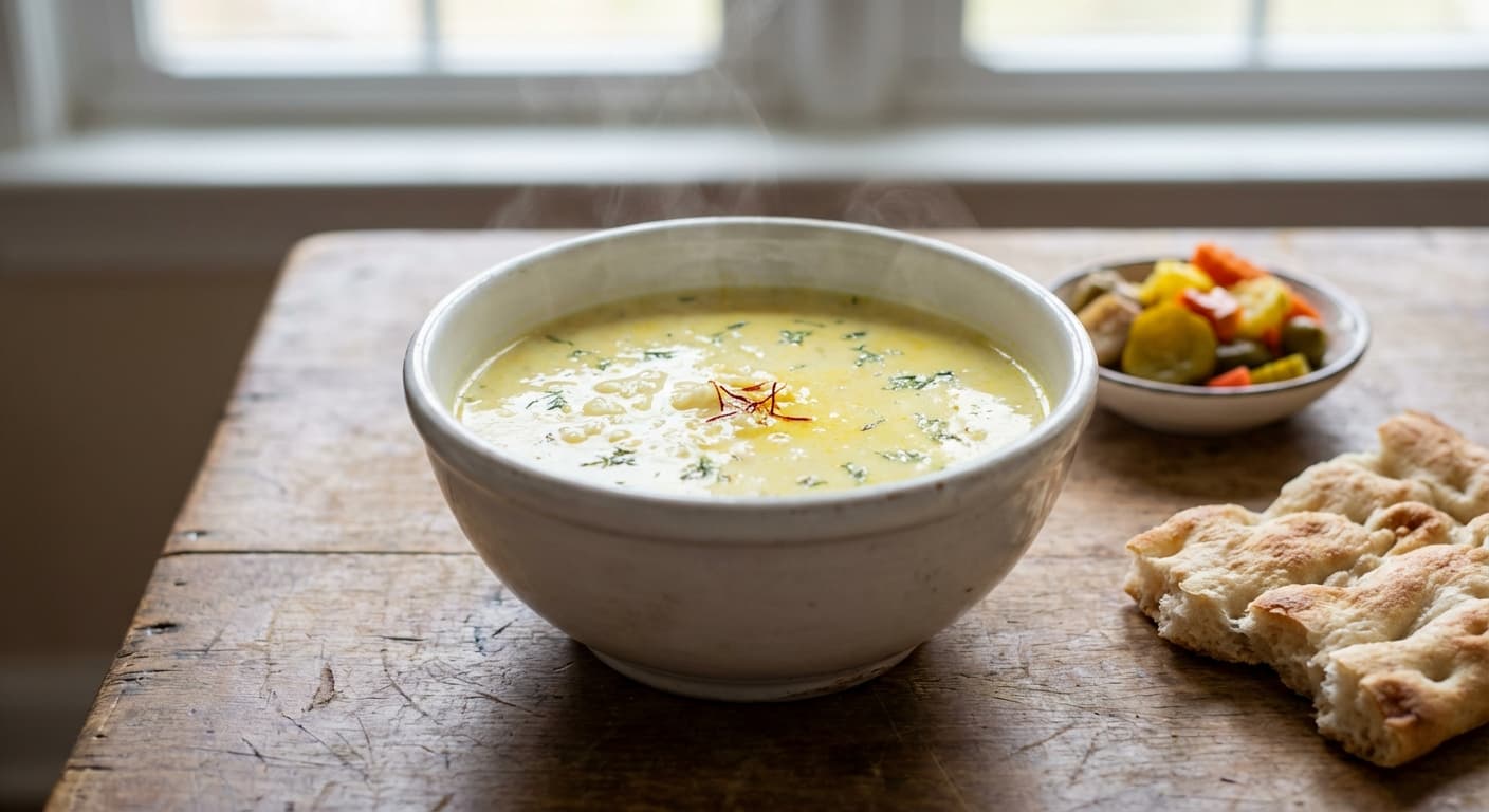 Soup - e Shir - e Za'farani - authentic persian recipe