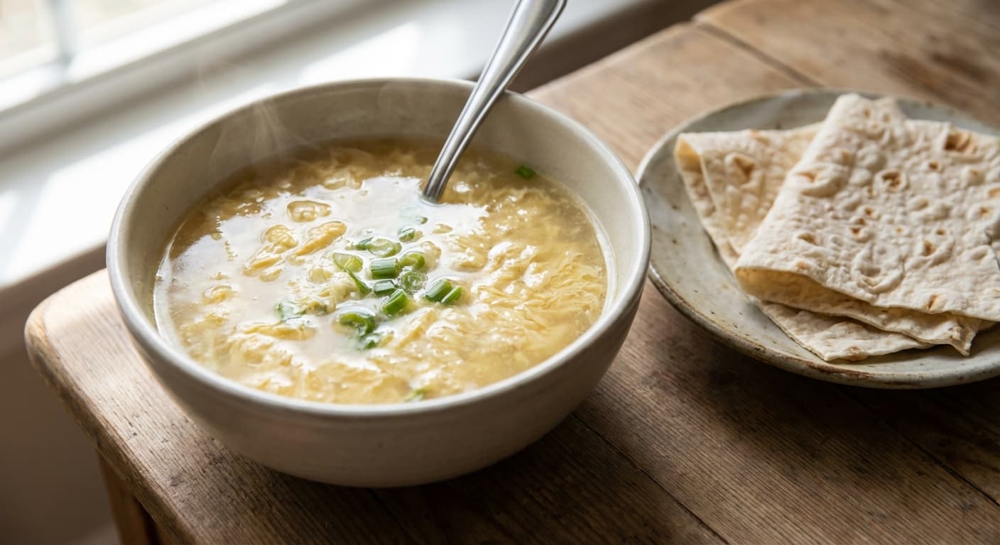 Soup Tokhm Morgh — Persian-Style Silky Egg Drop Soup - authentic persian recipe