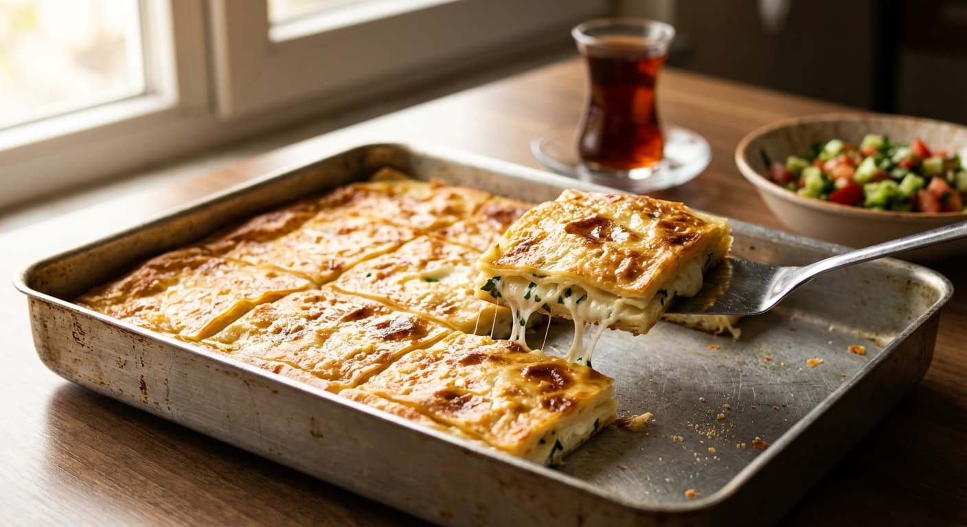 Su Böreği — Turkish Layered Water Pastry with Cheese - authentic turkish recipe
