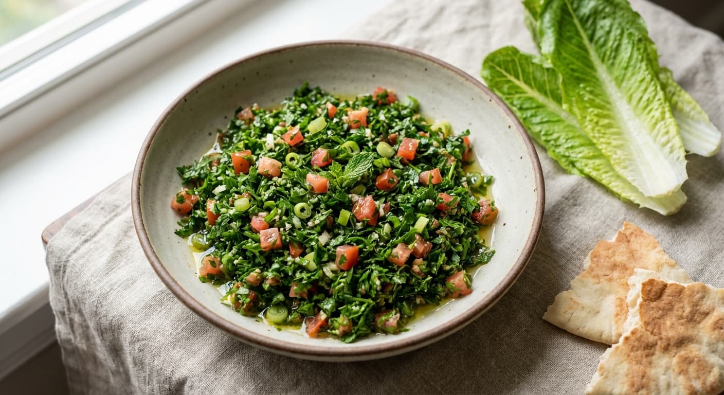 Tabbouleh — Lebanese Parsley and Bulgur Salad - authentic lebanese recipe
