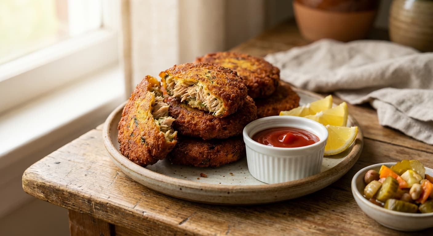 Tan Mahi Angoshti — Crispy Persian Finger-Sized Tuna Fritters - authentic persian recipe