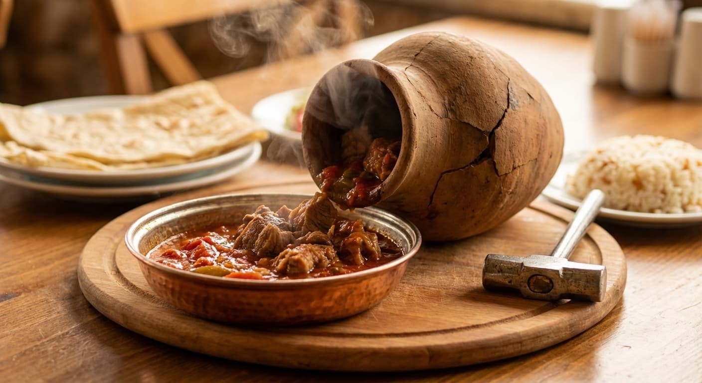 Testi Kebab — Turkish Pottery Kebab Slow-Cooked in a Sealed Clay Jug - authentic turkish recipe
