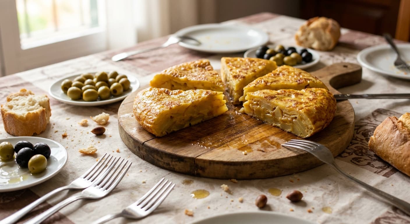 Spanish Potato Omelette — Classic Potato and Egg Tortilla - authentic spanish recipe