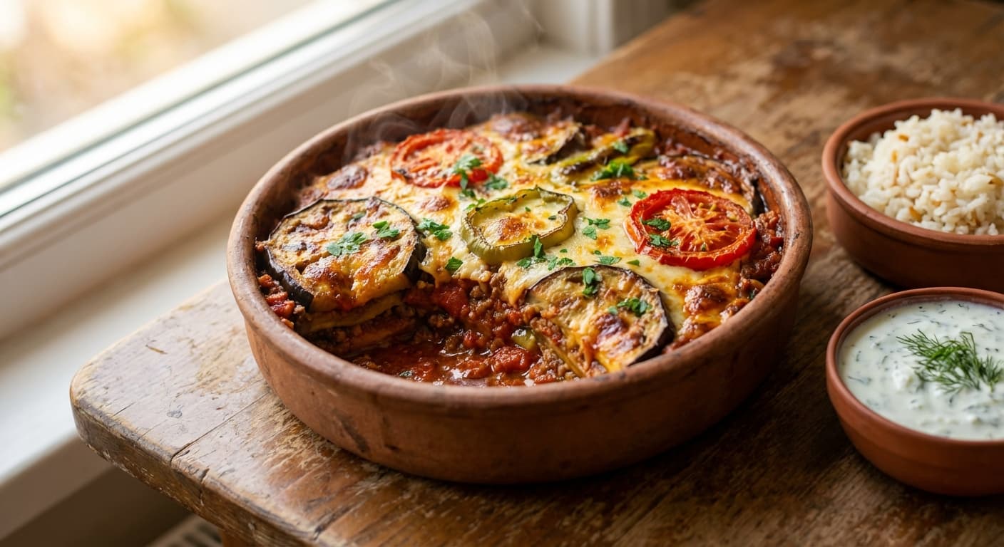Turkish Musakka — Layered Eggplant and Ground Beef Casserole - authentic turkish recipe