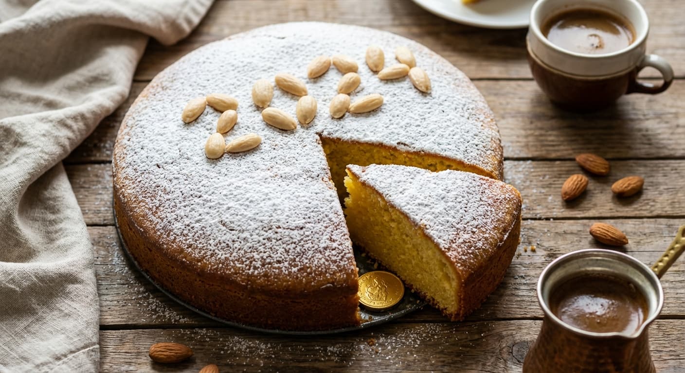 Vasilopita — Greek New Year cake with a hidden coin - authentic greek recipe