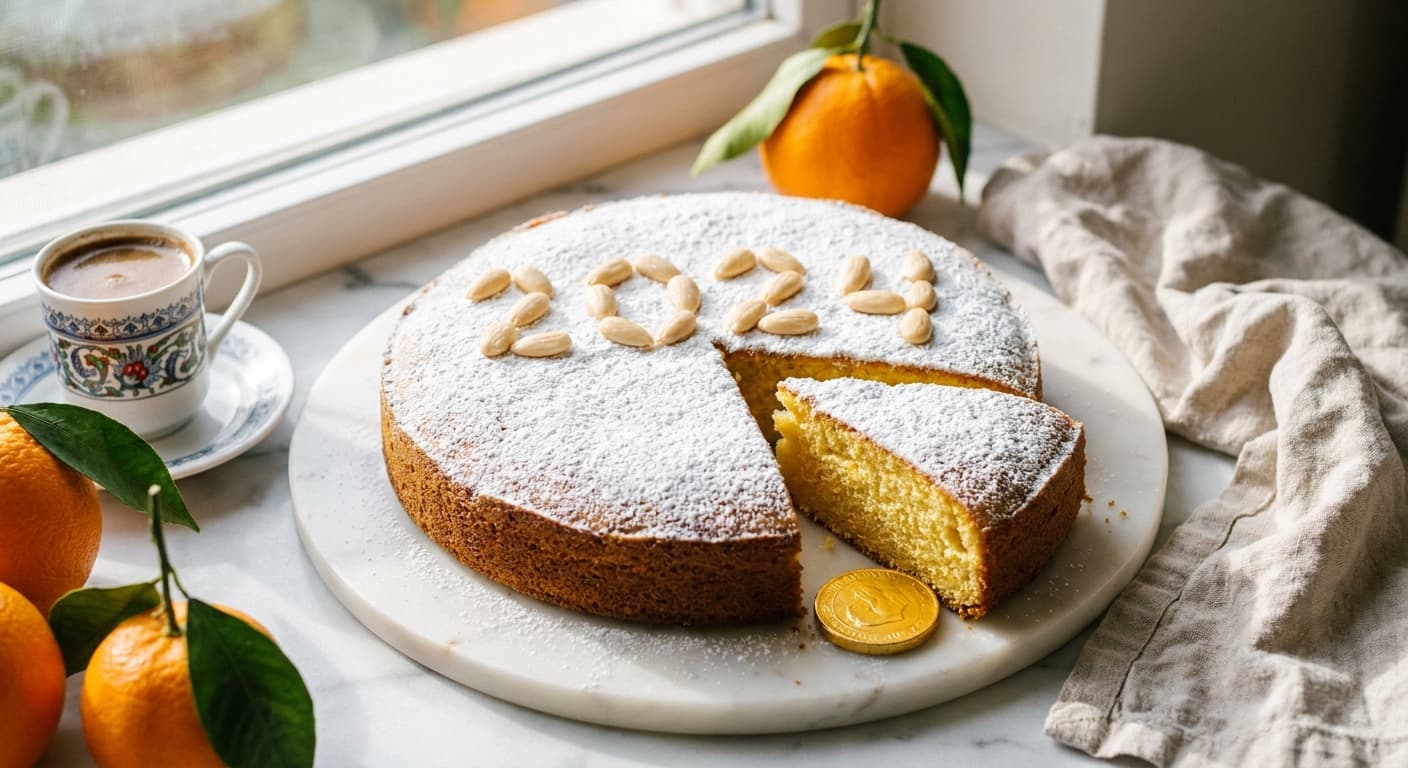 Vasilopita — Greek New Year’s Sweet Cake with a Coin - authentic greek recipe