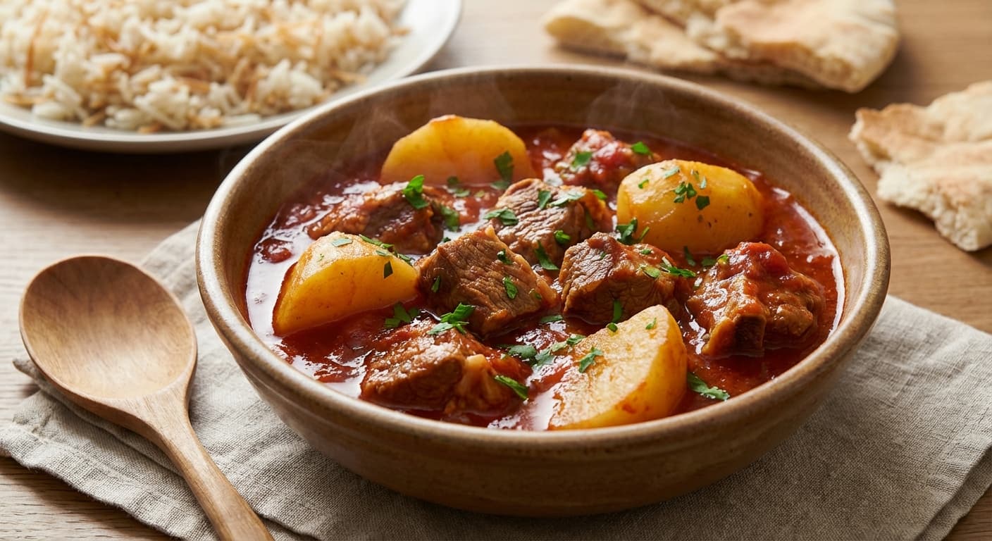 Yakhnet Batata — Lebanese Potato and Lamb Stew - authentic lebanese recipe
