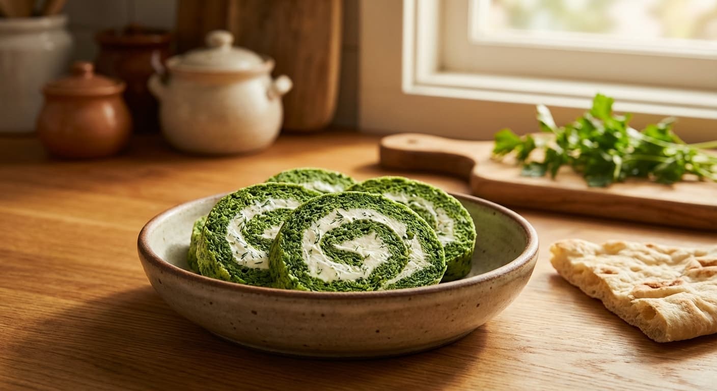 Roulat-e Esfenaj — Persian Spinach & Cream Cheese Roll - authentic persian recipe