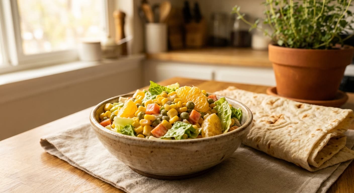 Salad-e Zorrat — Persian Creamy Corn & Orange Salad - authentic persian recipe