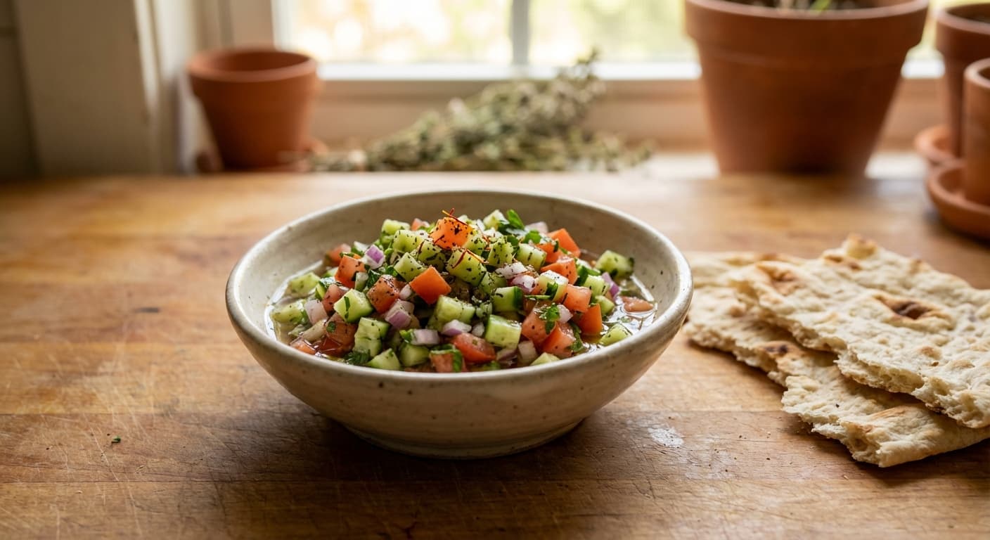 Salad Shirazi — Persian Cucumber Tomato Salad - authentic persian recipe