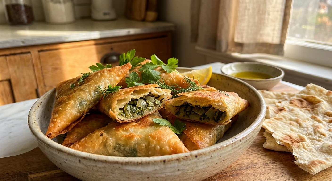 Samboseh Sabzi — Persian Aromatic Herb Samosas - authentic persian recipe