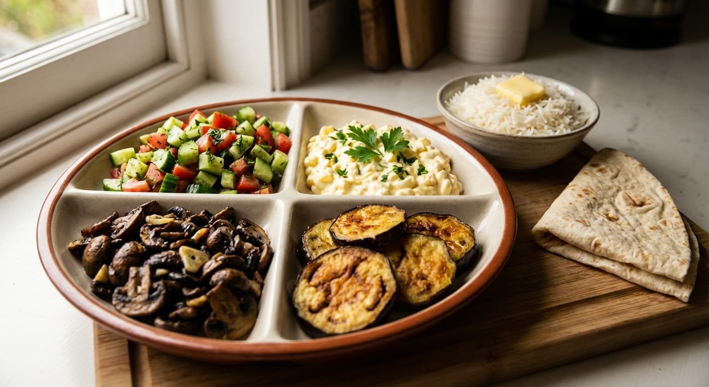 Sini Ordor Chahar Khaneh — Persian Four-Compartment Appetizer Platter - authentic persian recipe