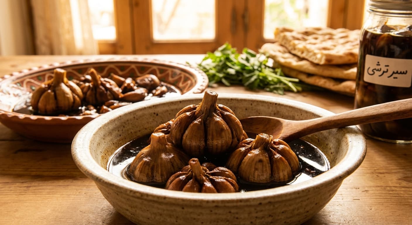 Sir Torshi — Persian Aged Garlic Pickle - authentic persian recipe