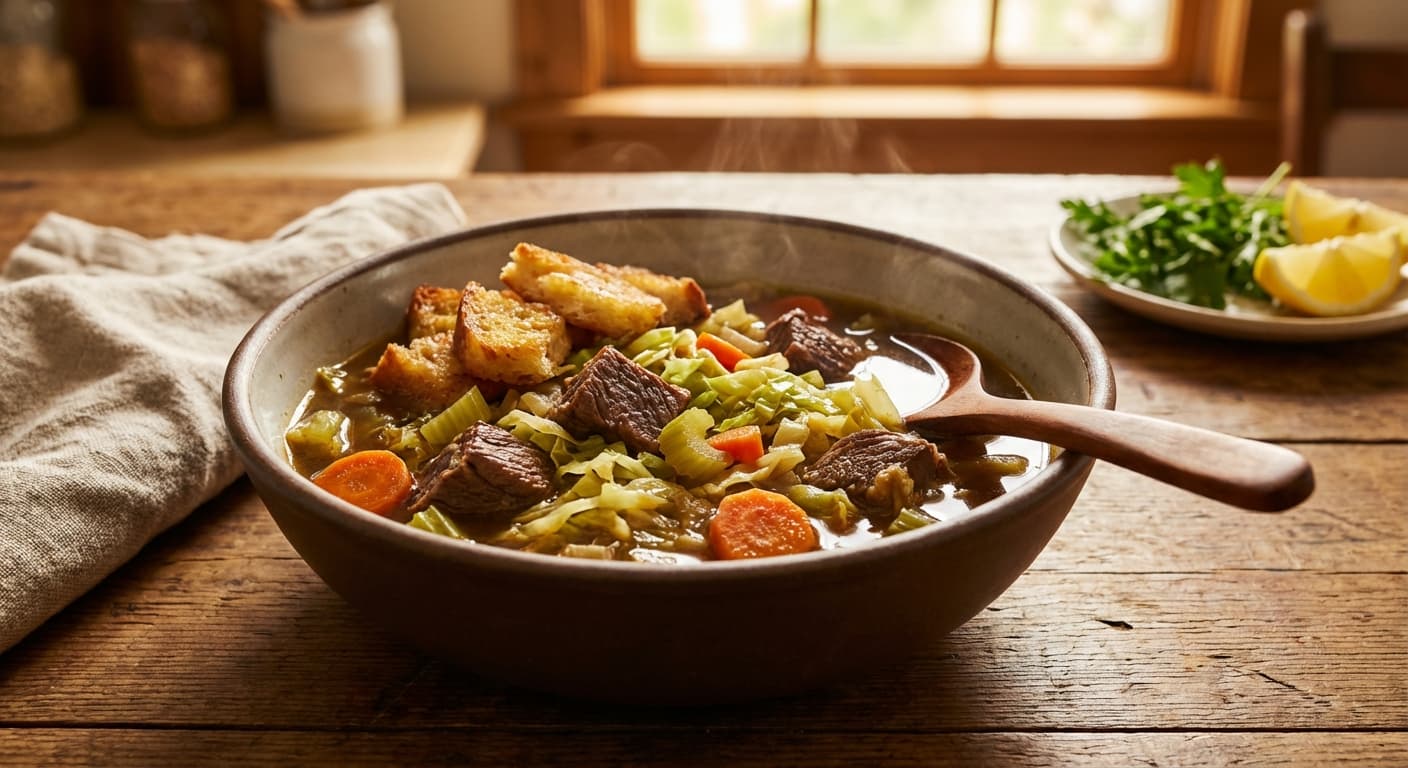 Soop-e Kalam — Persian Cabbage and Beef Soup - authentic persian recipe