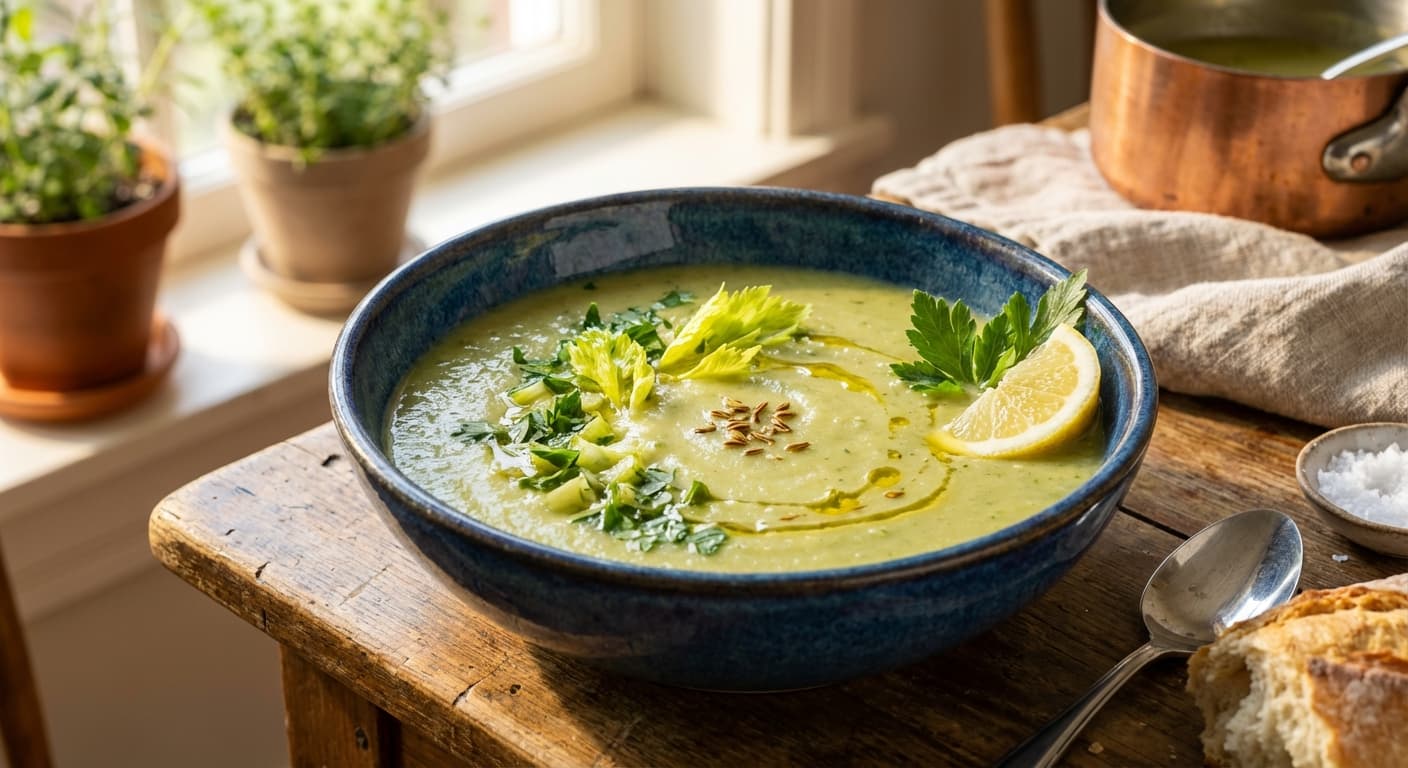 Soop-e Karafs — Persian Velvety Celery Soup - authentic persian recipe
