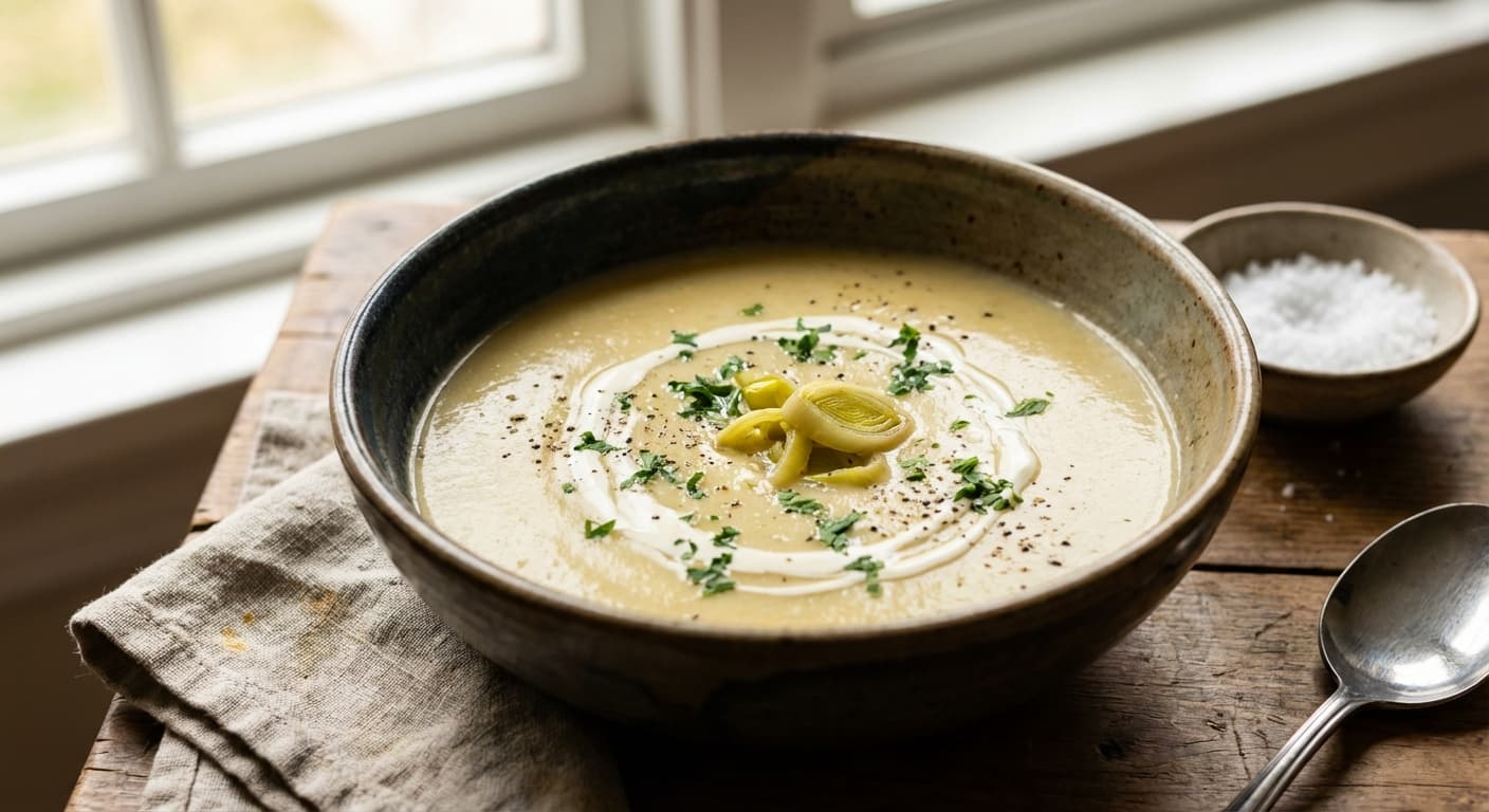 Soop-e Tareh Farangi — Persian Creamy Leek & Potato Soup - authentic persian recipe