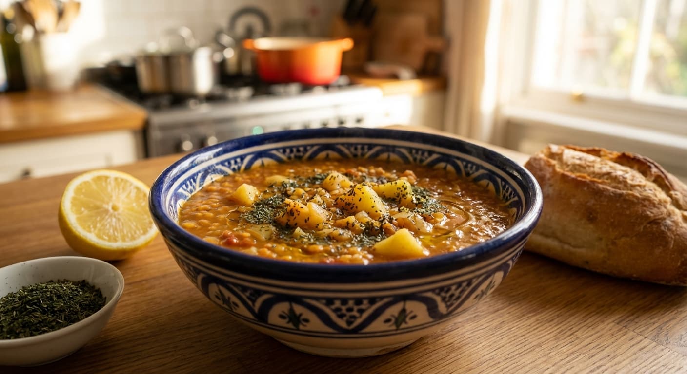 Soup-e Adas-e Ghermez — Persian Red Lentil Soup with Tomato and Mint - authentic persian recipe