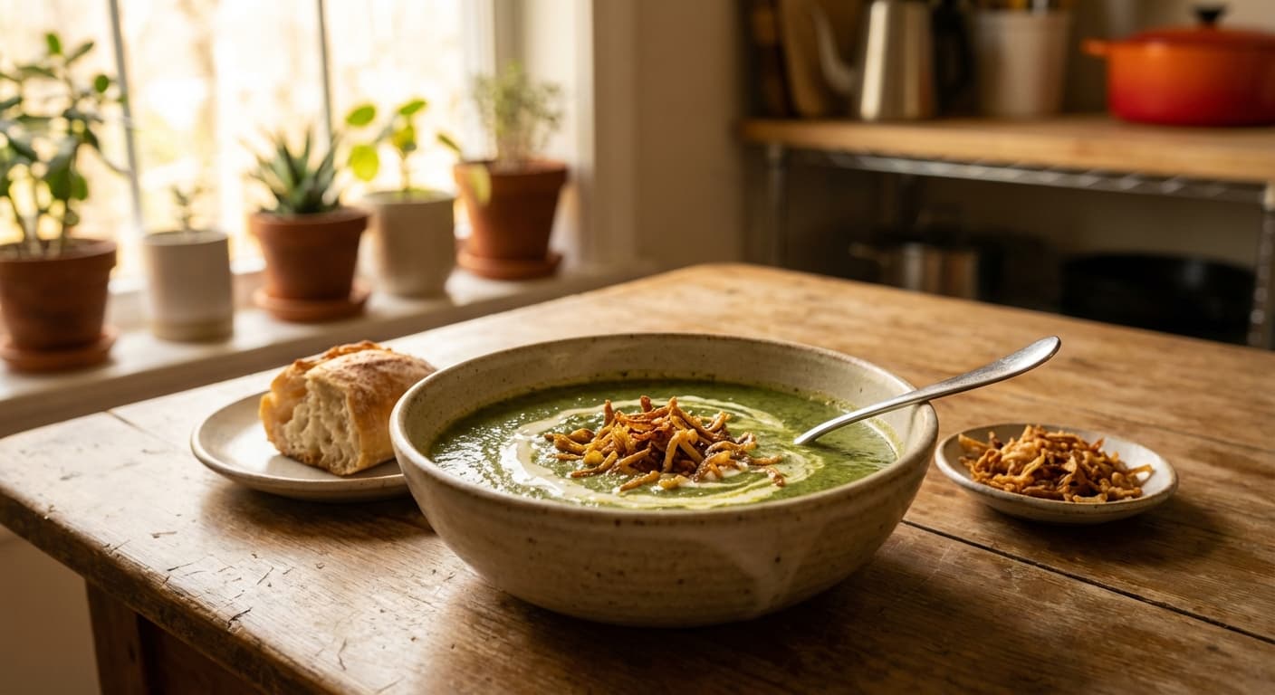 Soup-e Esfenaj — Persian Creamy Spinach Soup - authentic persian recipe