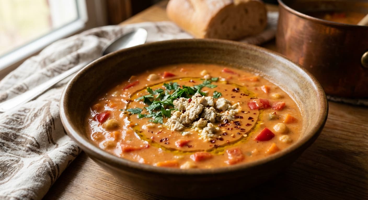 Soup-e Felfel — Persian-Style Creamy Pepper and Chickpea Soup - authentic persian recipe