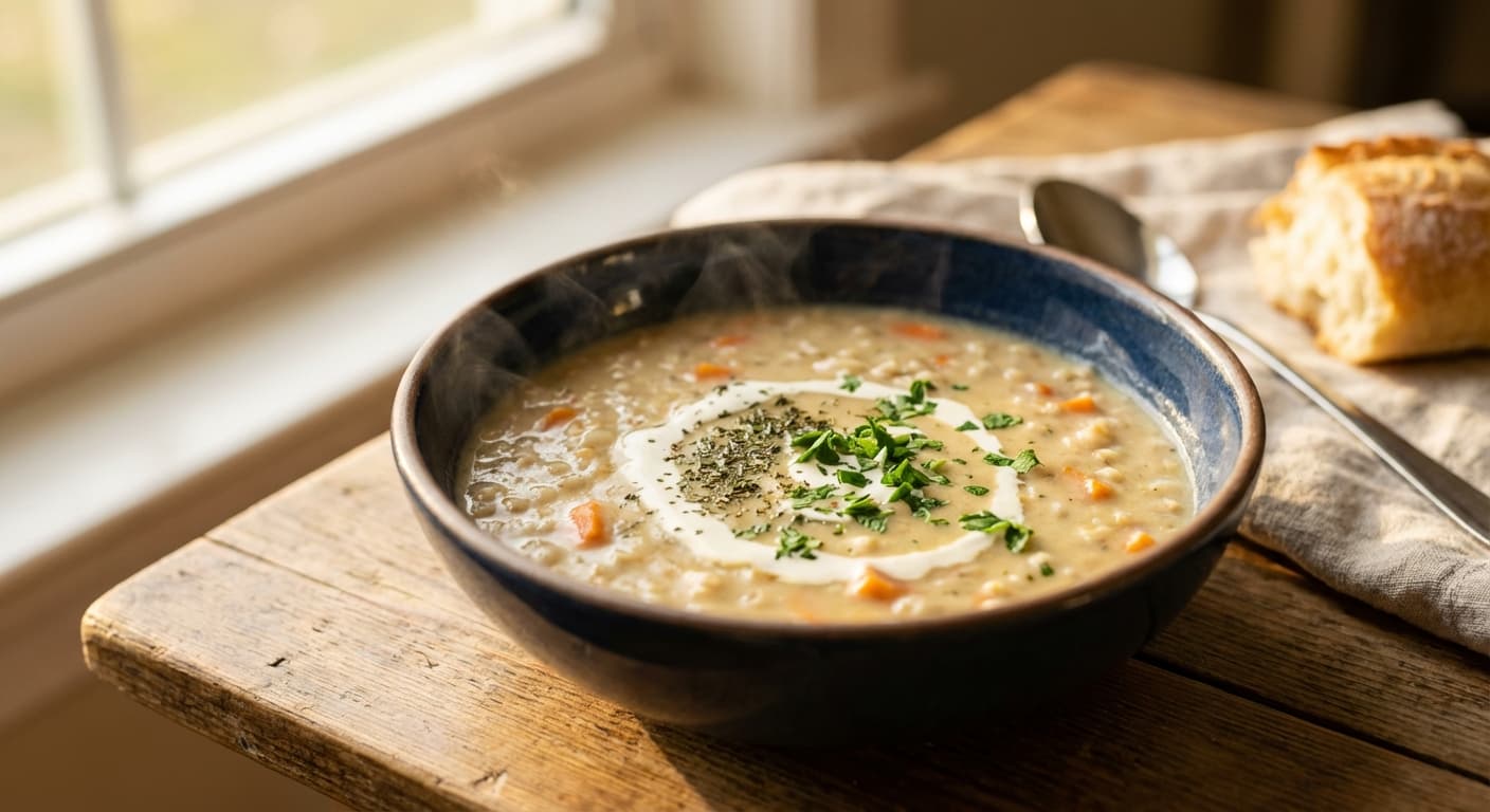 Soup-e Jo — Creamy Persian Barley Soup - authentic persian recipe