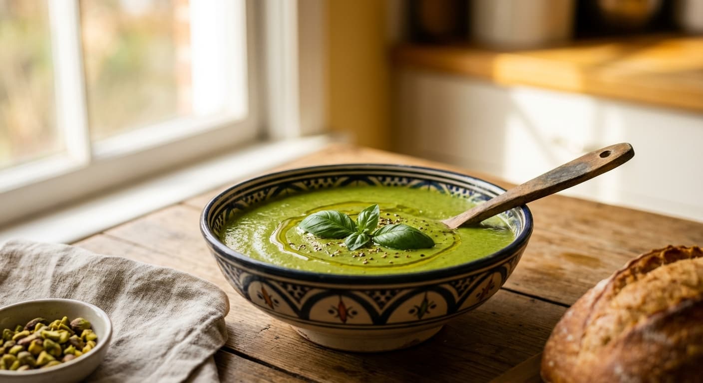 Soup-e Nokhod Farangi — Persian Creamy Green Pea Soup - authentic persian recipe