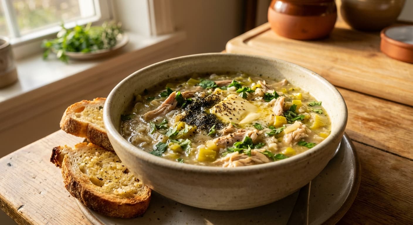 Soup-e Tareh Farangi — Persian Leek and Chicken Soup - authentic persian recipe