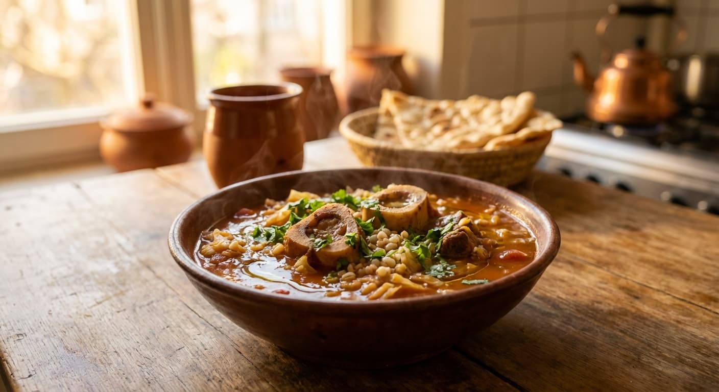 Soup Espaniayi — Persian-Style Barley and Cabbage Beef Bone Soup - authentic persian recipe