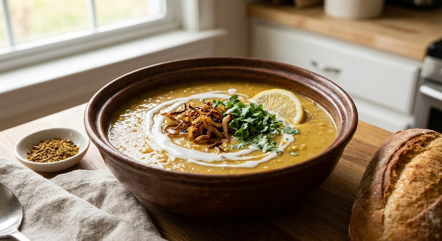 Soup Vijeh Ba Adas — Persian-Inspired Creamy Spiced Lentil Soup - authentic persian recipe
