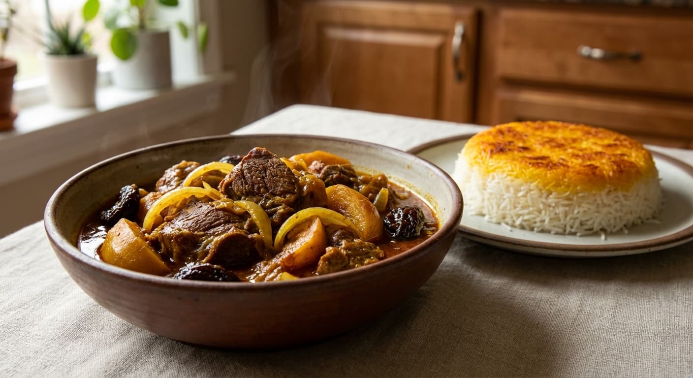 Tas Kebab () — Persian Layered Lamb and Quince Stew - authentic persian recipe