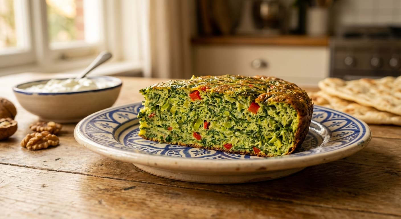 Kuku Sabzi — Persian Winter Herb Frittata - authentic persian recipe