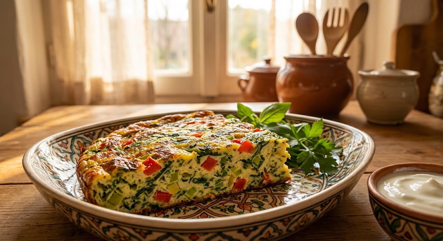 Kuku Sabzi — Persian Winter Leek and Spinach Herb Frittata - authentic persian recipe