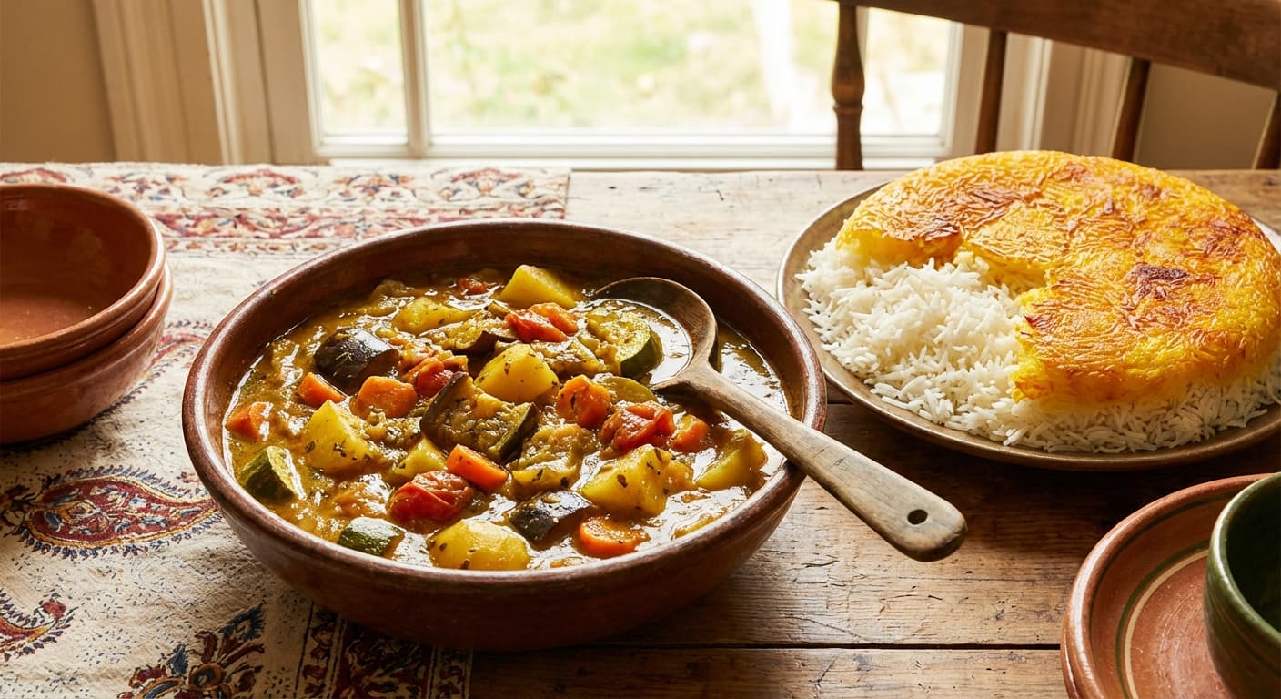 Yatimcheh — Persian Slow-Cooked Vegetable Stew - authentic persian recipe